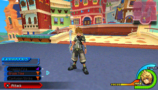 00s 10s 1boy 2009 2011 2014 animated animated_gif attack blonde_hair blue_eyes blue_sky boots breakdance bridge jacket kingdom_hearts kingdom_hearts_birth_by_sleep male_focus sky solo spinning town ventus wristband