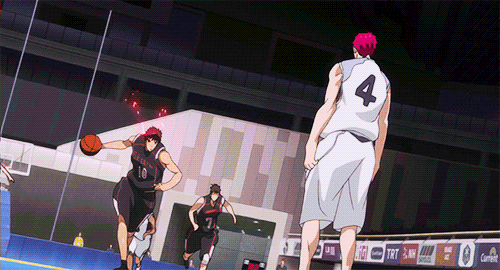 2boys animated animated_gif jumping kuroko_no_basuke multiple_boys pink_hair redhead sportswear