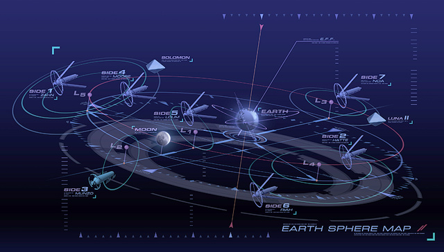earth gundam map mobile_suit_gundam moon planet space space_colony