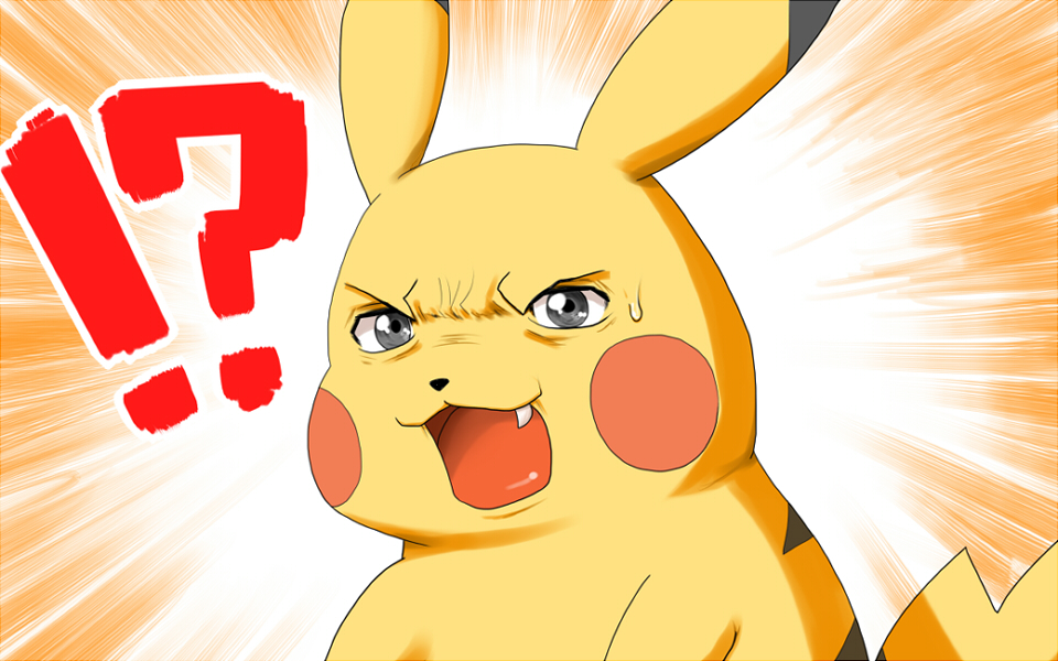 gouguru no_humans pikachu pokemon reaction sweatdrop