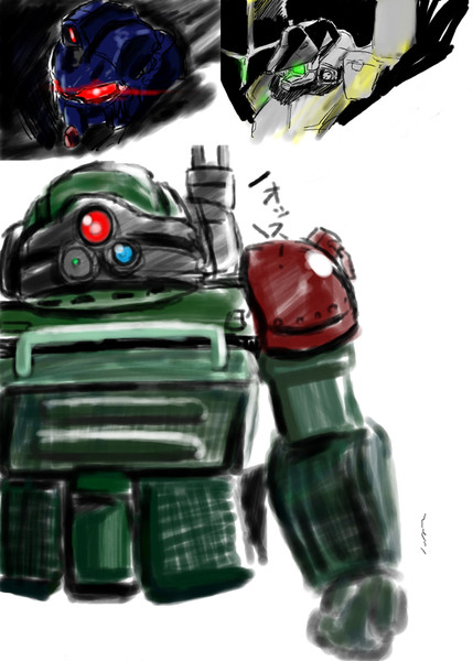 blue_destiny_01 character_request crossover gundam gundam_side_story:_the_blue_destiny mecha scopedog soukou_kihei_votoms