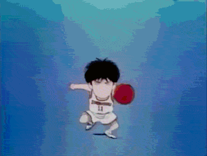 90s animated animated_gif chibi lowres rukawa_kaede sakuragi_hanamichi slam_dunk tagme trolled