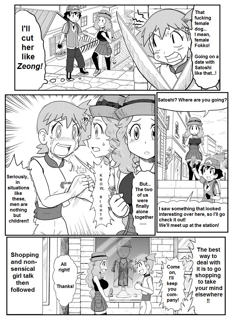 gouguru kasumi_(pokemon) pokemon satoshi_(pokemon) serena_(pokemon) translated