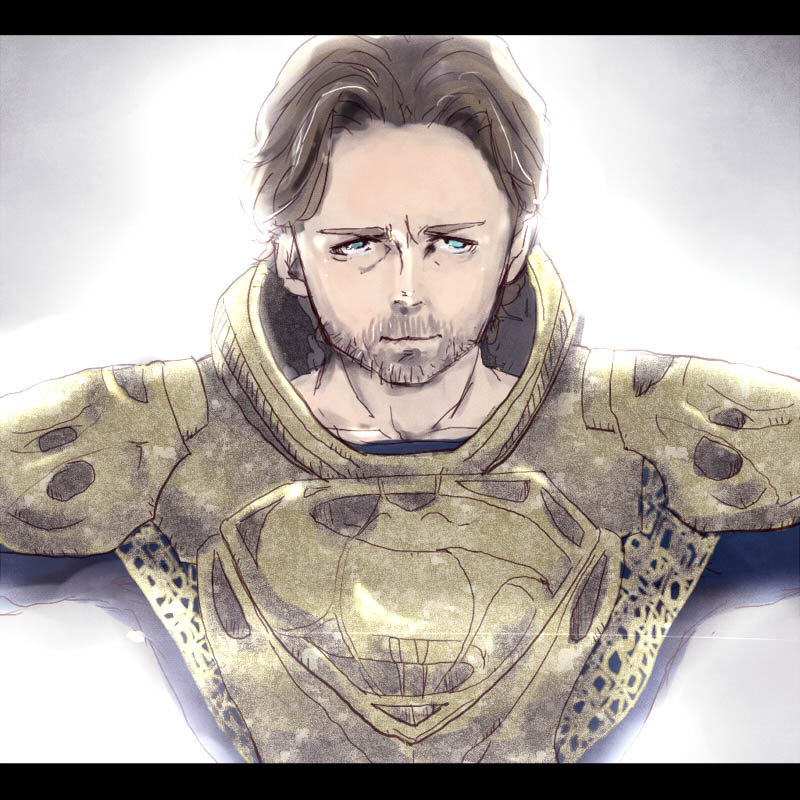 1boy armor blue_eyes dc_comics dccu jor-el kryptonian male_focus man_of_steel s_shield solo superman_(series)
