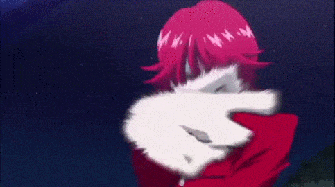 1boy 1girl aino_megumi animated animated_gif arm_warmers bow cure_lovely fighting forever_lovely hair_bow happinesscharge_precure! happy long_hair lowres magical_girl pink_eyes pink_hair precure red_(happinesscharge_precure!) red_eyes redhead skirt