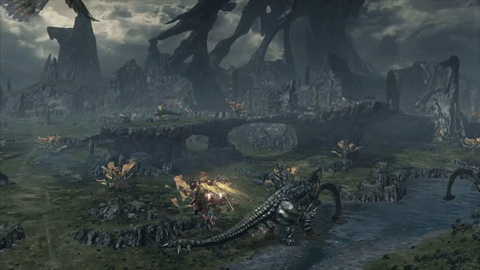 3d animated animated_gif clouds dinosaur flying lowres mecha nintendo xenoblade_chronicles_x