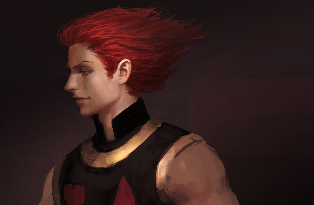 1boy diaodiao hisoka_(hunter_x_hunter) hunter_x_hunter male_focus redhead smile solo tagme