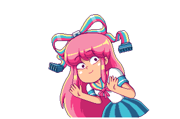 1girl animated animated_gif giffany gravity_falls long_hair looking_at_viewer lowres paul_robertson pink_hair school_uniform serafuku simple_background solo transparent_background very_long_hair
