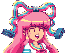 1girl ^_^ animated animated_gif blush_stickers closed_eyes giffany gravity_falls happy long_hair lowres paul_robertson pink_hair school_uniform serafuku simple_background smile solo transparent_background