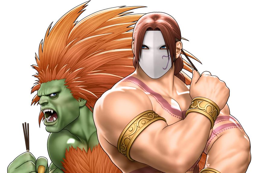 balrog_(street_fighter) blanka claw pocky street_fighter white_background