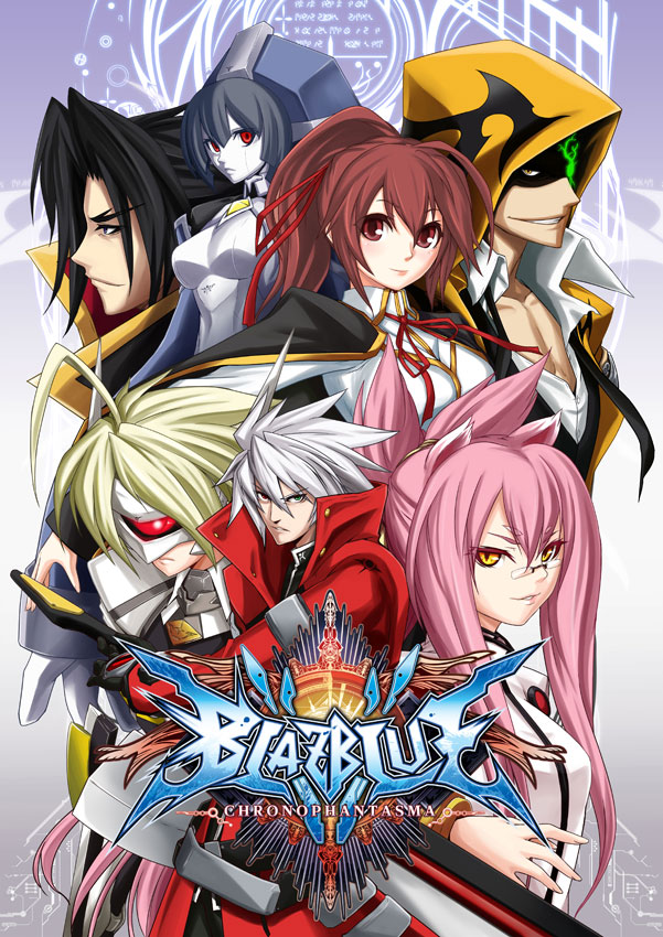 arc_system_works blazblue blazblue:_chronophantasma celica_a_mercury hazama kagura_mutsuki kokonoe lambda-11 minerva official_art ragna_the_bloodedge yuuki_terumi