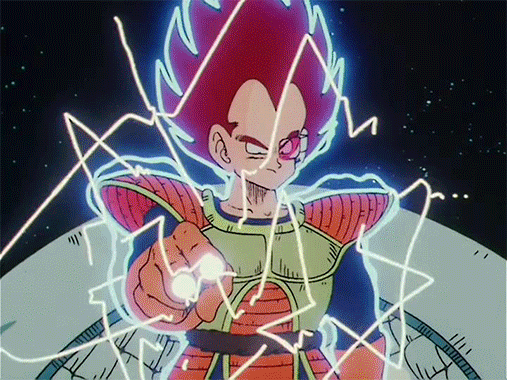 2boys alien animated animated_gif antennae armor aura death dragon_ball dragonball_z energy energy_beam explosion gloves insect insect_girl moon multiple_boys nappa planet redhead scouter shoulder_pads smile space spiky_hair tail universe vegeta