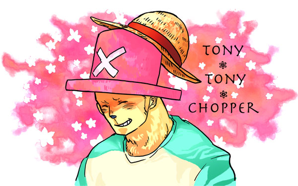 1boy character_name hat lillil_(1212neko) one_piece raglan_sleeves smile solo straw_hat tony_tony_chopper