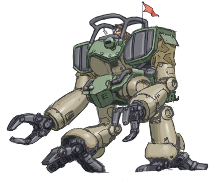 flag gallop_(mecha) goggles lowres mecha sentou_mecha_xabungle