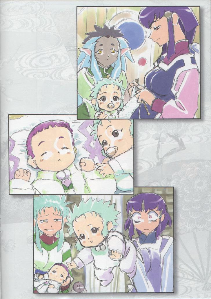 baby blue_hair blush brown_eyes half-siblings if_they_mated kajishima_masaki purple_hair tenchi_muyou! yellow_eyes