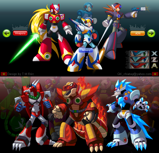 3boys android armor axl bamboo_pandamonium bamboo_pandemonium beak beam_saber blizzard_wolfang blonde_hair brown_hair burn_dinorex capcom claws clenched_hand clenched_hands directional_arrow dual_persona energy_sword english fire gradient gradient_background gun handgun helmet holding holding_weapon horns long_hair low_ponytail magma_dragoon magmard_dragoon magna_centipede magne_hyakulegger multiple_boys pistol pixel_art ponytail robot rockman rockman_x rockman_x2 rockman_x4 rockman_x5 rockman_x6 rockman_x7 rockman_x8 standing sting_chameleao sting_chameleon sword tail tongue tongue_out very_long_hair weapon wind_crowrang wind_karasting x_(rockman) zero_(rockman)