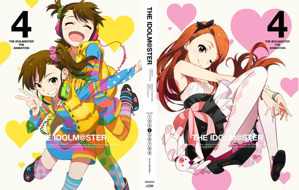 3girls argyle argyle_legwear asymmetrical_bangs bangs bracelet brown_eyes brown_hair cable closed_eyes cover dress dvd_cover futami_ami futami_mami grin hair_ribbon hairband headphones heart idolmaster jacket jewelry long_hair minase_iori mismatched_legwear multicolored_legwear multiple_girls nishigori_atsushi official_art one_eye_closed open_mouth outstretched_arm pantyhose patterned_legwear polka_dot polka_dot_legwear puffy_vest red_eyes ribbon shirt shoes short_hair siblings side_ponytail sisters sitting smile star star_print striped striped_legwear striped_shirt stuffed_animal stuffed_bunny stuffed_toy thigh-highs twins v wink wire