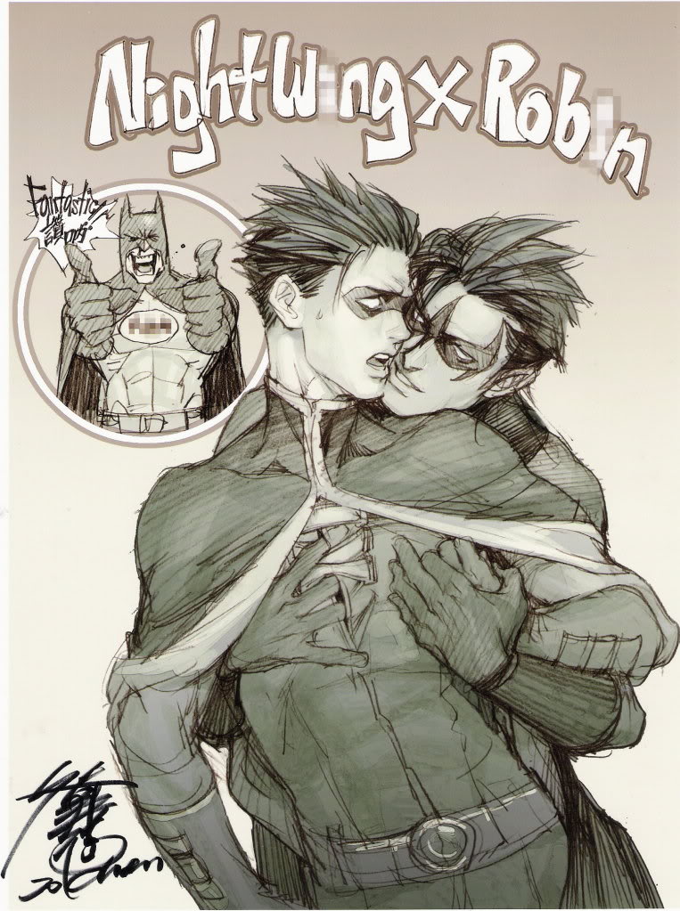 3boys batman batman_(series) brother brothers bruce_wayne cape censored dc_comics dick_grayson domino_mask gloves hand_under_clothes hands hug identity_censor jo_chen male_focus mask monochrome multiple_boys nightwing realistic robin_(dc) siblings sketch thumbs_up tim_drake yaoi