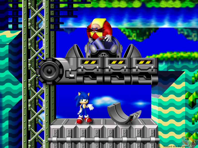 3d bald blue_eyes dr._eggman evil_grin evil_smile facial_hair gloves grin mustache plump shoes sky smile sneakers sonic sonic_cd sonic_the_hedgehog watermark