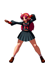 1girl animated animated_gif asamiya_athena king_of_fighters king_of_fighters_xiii lowres official_art pixel_art snk solo the_king_of_fighters the_king_of_fighters_xiii