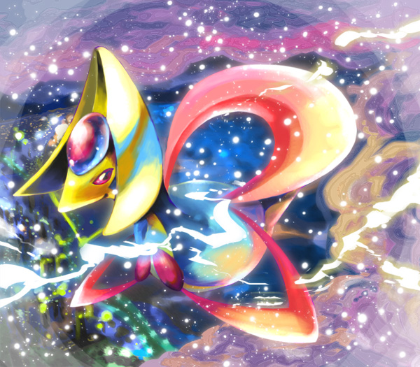 cresselia no_humans pokemon psychedelic solo