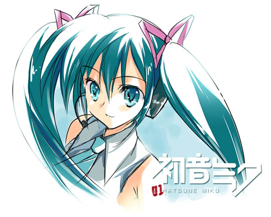 1girl aqua_hair aqua_necktie hatsune_miku headset long_hair necktie rei_(artist) rei_(rei's_room) solo twintails upper_body vocaloid