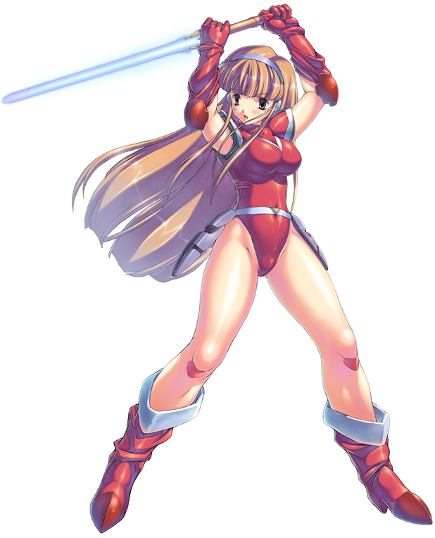 altiana armor bodysuit energy_sword hairband long_hair space_hunter sword uchiu_kazuma weapon