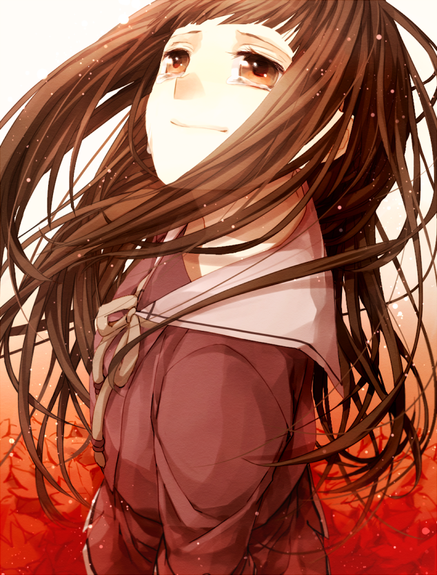 brown_eyes brown_hair crying flowing_hair hiiro_no_kakera kasuga_tamaki yuharo