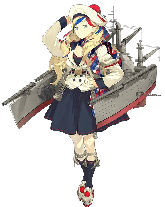1girl akira_(kadokawa) bangs beret black_legwear black_skirt blonde_hair blue_eyes blue_hair breasts buttons cleavage closed_mouth commandant_teste_(kantai_collection) crane double-breasted full_body hair_ornament hairclip hand_on_headwear hand_on_hip hat jacket kantai_collection long_hair long_sleeves looking_away looking_to_the_side machinery medium_breasts multicolored_hair mutilcolor_hair official_art plaid plaid_scarf redhead sailor_collar scarf shoes skirt smile socks solo standing streaked_hair swept_bangs transparent_background white_hair white_hat white_jacket