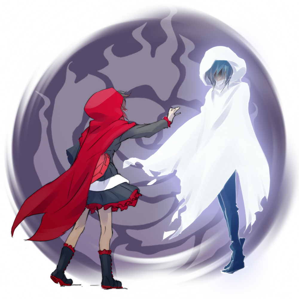 2girls cape from_behind iesupa mother_and_daughter multiple_girls ruby_rose rwby summer_rose