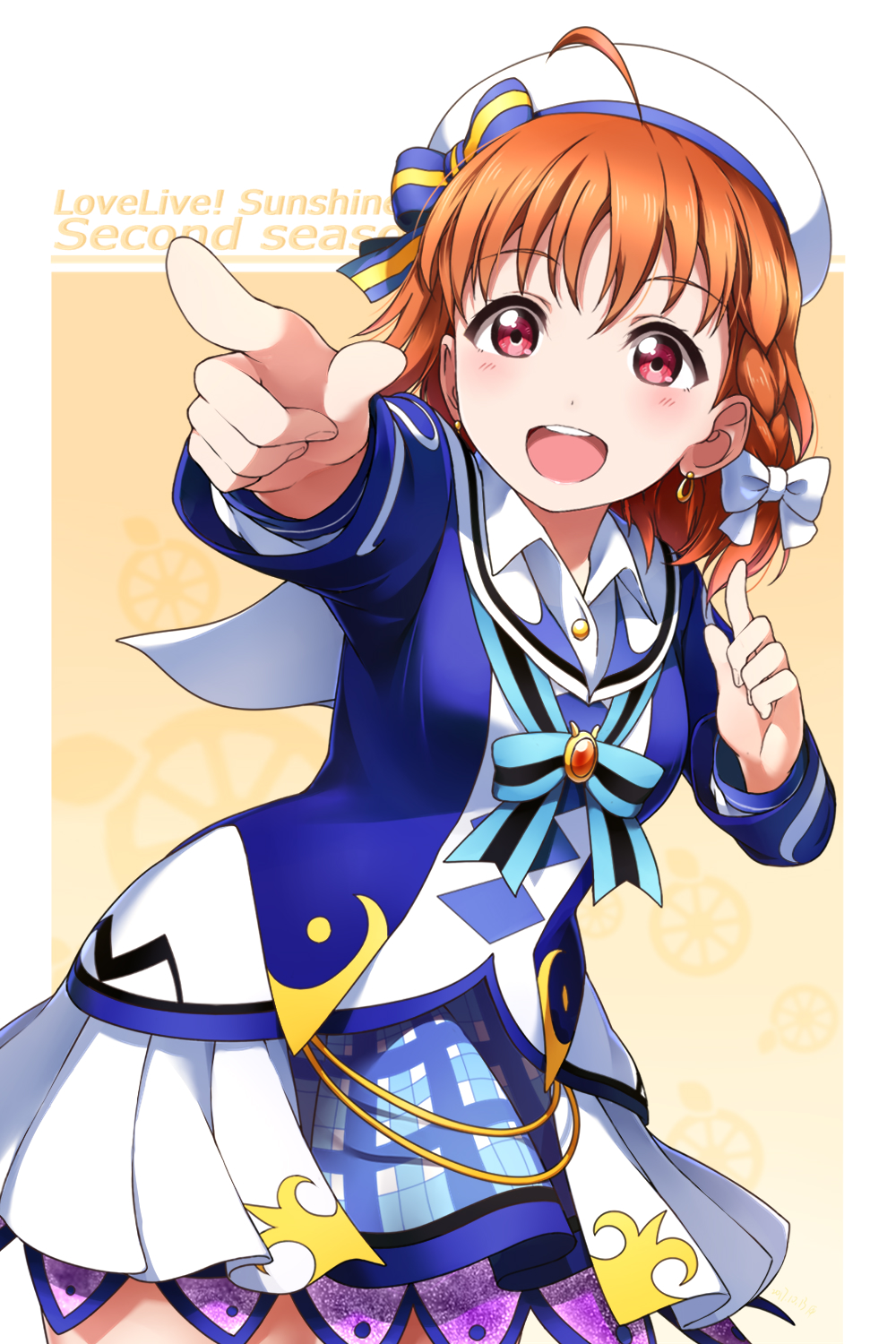 msile orange_hair red_eyes short_hair takami_chika