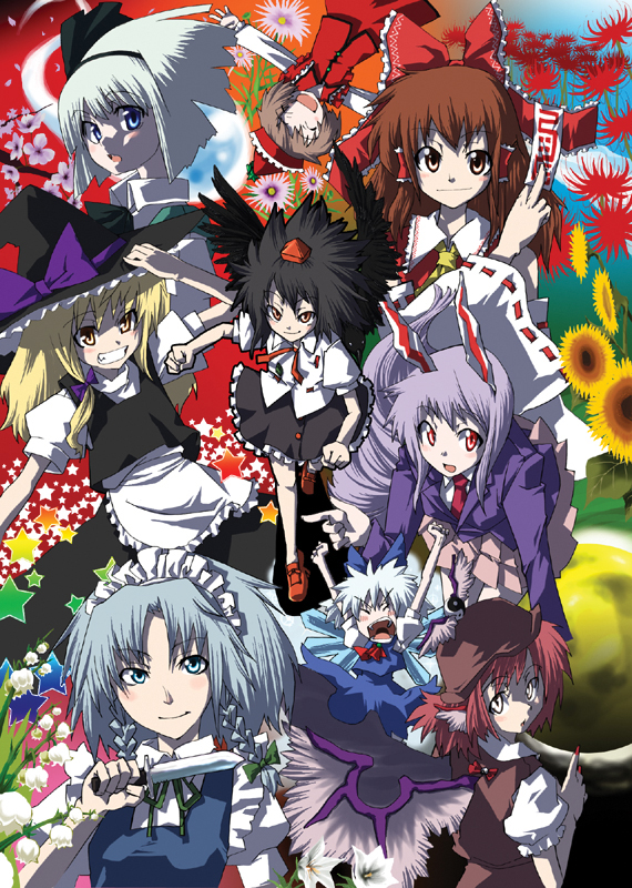 6+girls animal_ears black_dress blonde_hair blue_eyes braid brown_hair cirno dress everyone expressionless female formal frills front_braid full_body gengorou hairband hakurei_reimu hat head_wings izayoi_sakuya kirisame_marisa konpaku_youmu konpaku_youmu_(ghost) lavender_hair loafers long_sleeves looking_at_viewer looking_back lyrica_prismriver maid_headdress multiple_girls mystia_lorelei necktie puffy_short_sleeves puffy_sleeves rabbit_ears red_necktie redhead reisen_udongein_inaba running shaded_face shameimaru_aya shirt shoes short_hair short_sleeves silver_hair suit thigh-highs tokin_hat touhou twin_braids white_legwear white_shirt witch_hat zettai_ryouiki