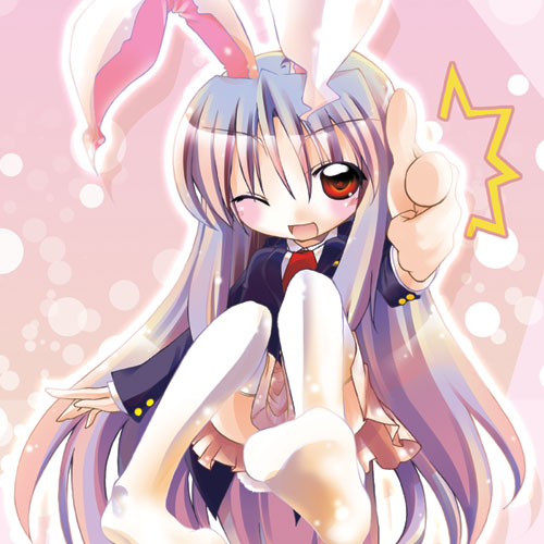 animal_ears female lowres rabbit_ears reisen_udongein_inaba thigh-highs touhou