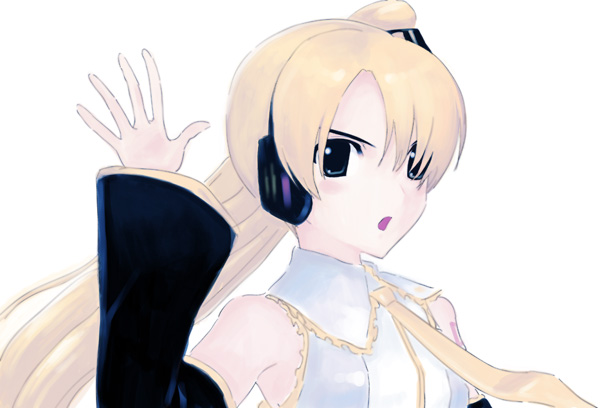 1girl akita_neru blonde_hair kawamura_rukanan necktie solo vocaloid