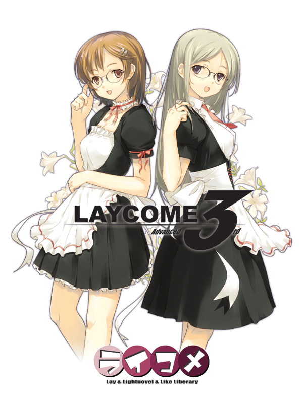 2girls :d apron back-to-back black_dress brown_eyes comic cropped_jacket dasoku_sentarou dress glasses looking_at_viewer looking_back maid maid_apron multiple_girls number open_mouth original puffy_short_sleeves puffy_sleeves rimlet short_sleeves silent_comic simple_background smile standing text white_background