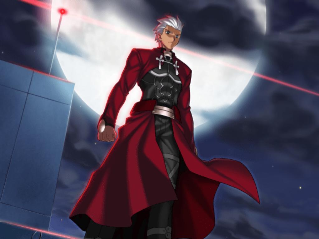 dark_skin fate/stay_night fate/unlimited_codes fate_(series) higurashi_ryuuji male moon resizing_artifacts takeuchi_takashi type-moon white_hair