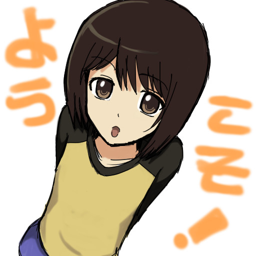 bob_cut brown_eyes brown_hair nakahara_misaki nhk_ni_youkoso! oekaki raglan_sleeves short_hair