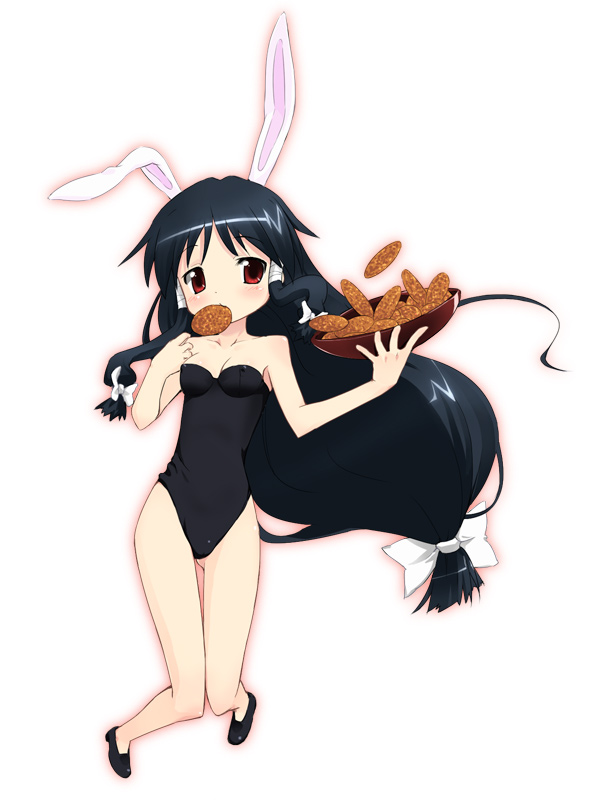 1girl aikei animal_ears bare_legs bunnysuit machi_(nagasarete_airantou) nagasarete_airantou rabbit_ears solo