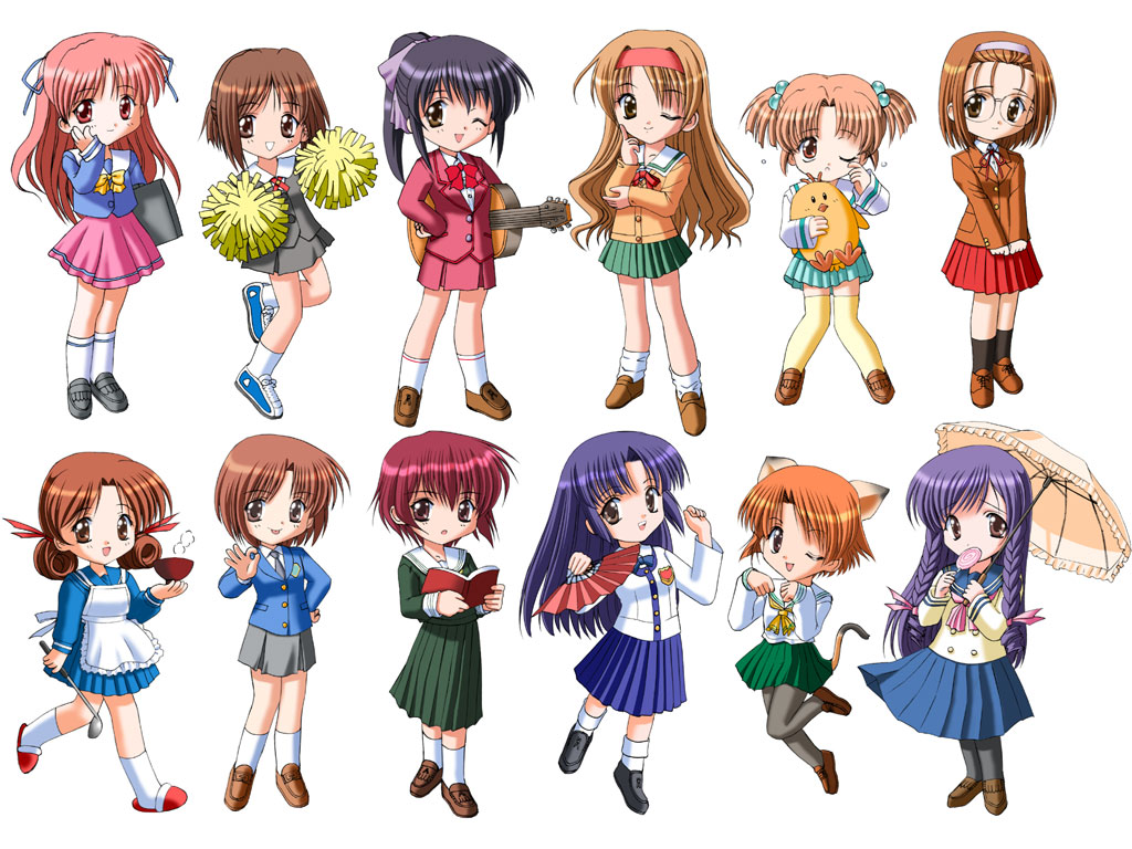 6+girls adachi_taeko ayasaki_wakana crossover endou_akira everyone half_updo hosaka_miyuki hoshino_asuka matsuoka_chie morii_kaho multiple_girls nagakura_emiru nanase_yuu pantyhose parody sawatari_honoka sentimental_graffiti sister_princess sugihara_manami yamamoto_rurika