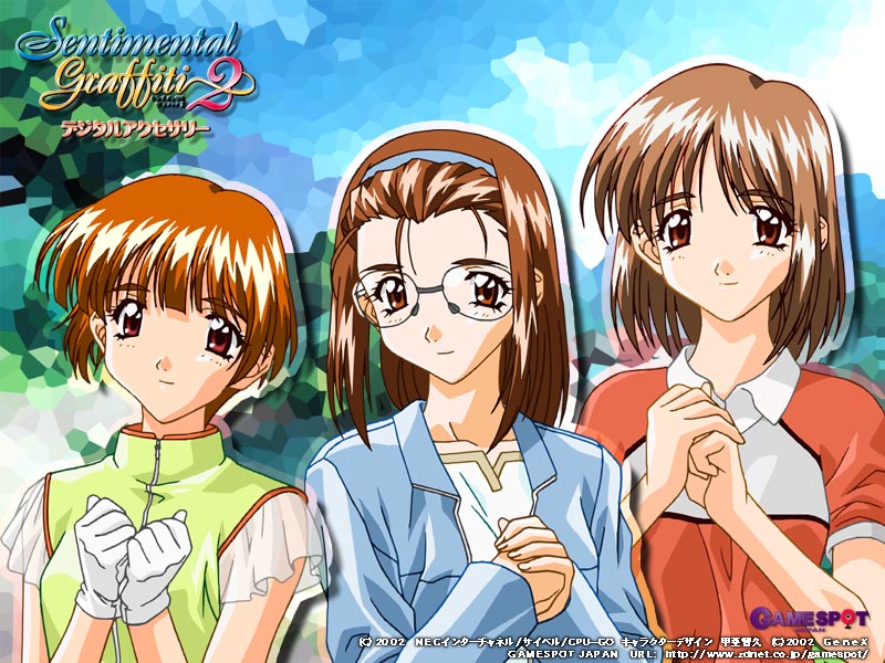 3girls 90s hosaka_miyuki hoshino_asuka multiple_girls sentimental_graffiti tomohisa_kai yamamoto_rurika