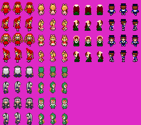 00s 5girls hina_ichigo jissouseki lowres multiple_girls pixel_art rozen_maiden rpg_maker shinku souseiseki suigintou suiseiseki