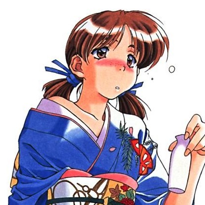 1girl 90s adachi_taeko blush drunk japanese_clothes kai_tomohisa kimono lowres sentimental_graffiti solo