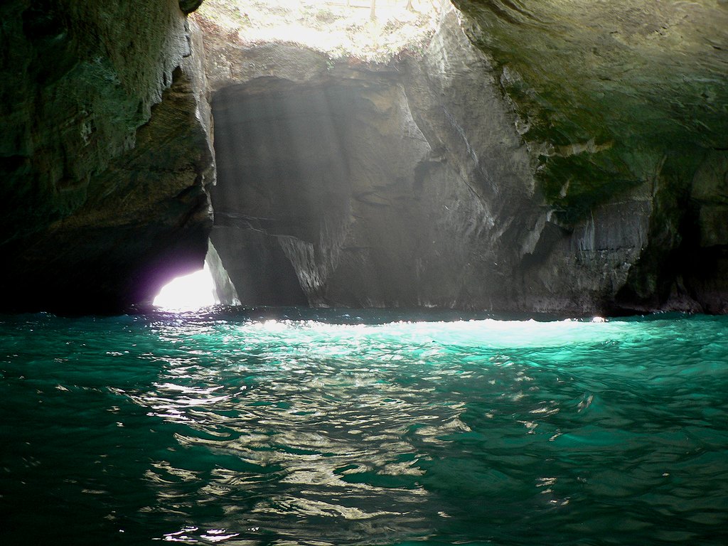 cave lens_flare nature photo water
