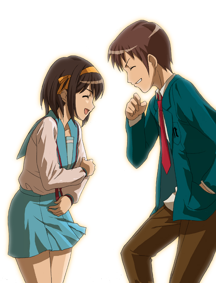 brown_hair g-tetsu kyon school_uniform serafuku short_hair suzumiya_haruhi suzumiya_haruhi_no_yuuutsu