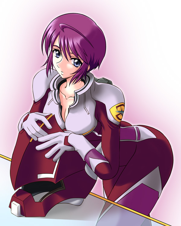 00s ahoge bodysuit gundam gundam_seed gundam_seed_destiny lunamaria_hawke pilot_suit