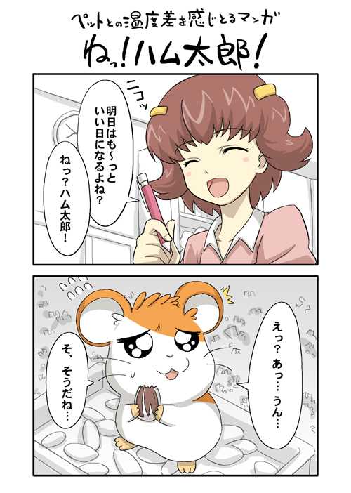 aka_(pixiv) aka_(pixiv193029) hamster hamtaro hamtaro_(hamtaro) haruna_hiroko translated translation_request