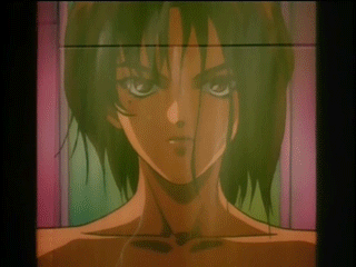 90s animated animated_gif blood iria iria_zeiram_the_animation lowres melancholy mirror nude punching qvga screencap shower