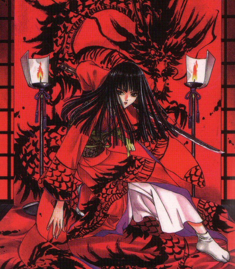 black_hair clamp japanese_clothes katana kimono kishuu_arashi long_hair sword tabi weapon x_(manga)