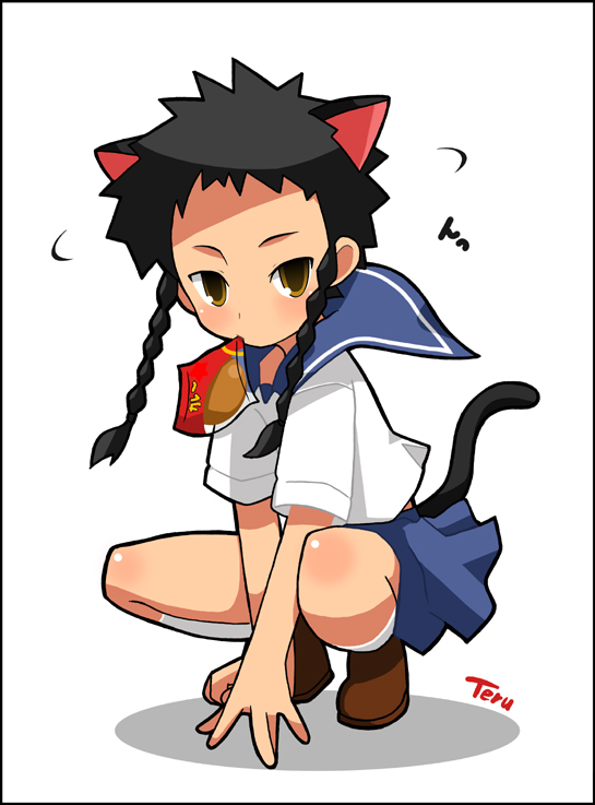 00s animal_ears cat_ears cat_tail chibi imaizumi_teruhiko minagi_mikoto my-hime tail