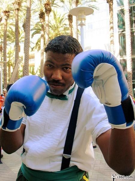 1boy bow bowtie boxing_gloves capcom cosplay dudley dudley_(cosplay) gloves male_focus non-asian photo solo street_fighter street_fighter_iii street_fighter_iii:_3rd_strike street_fighter_iii_(series)